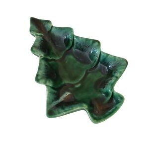 Ceramic Hobbyist Green Pine Tree Dish
